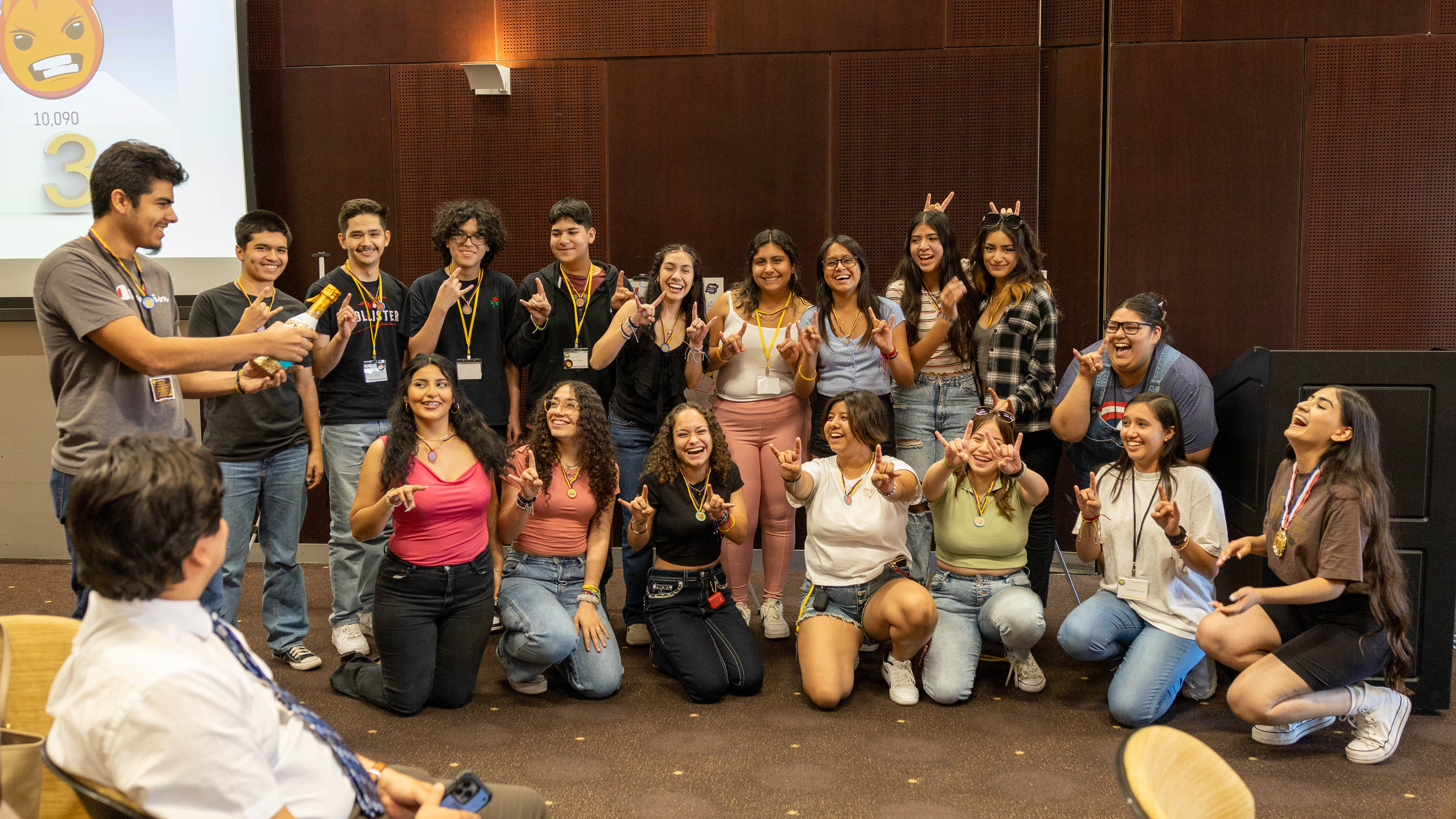 Students pose for group photo during the MSSA Completion Ceremony.