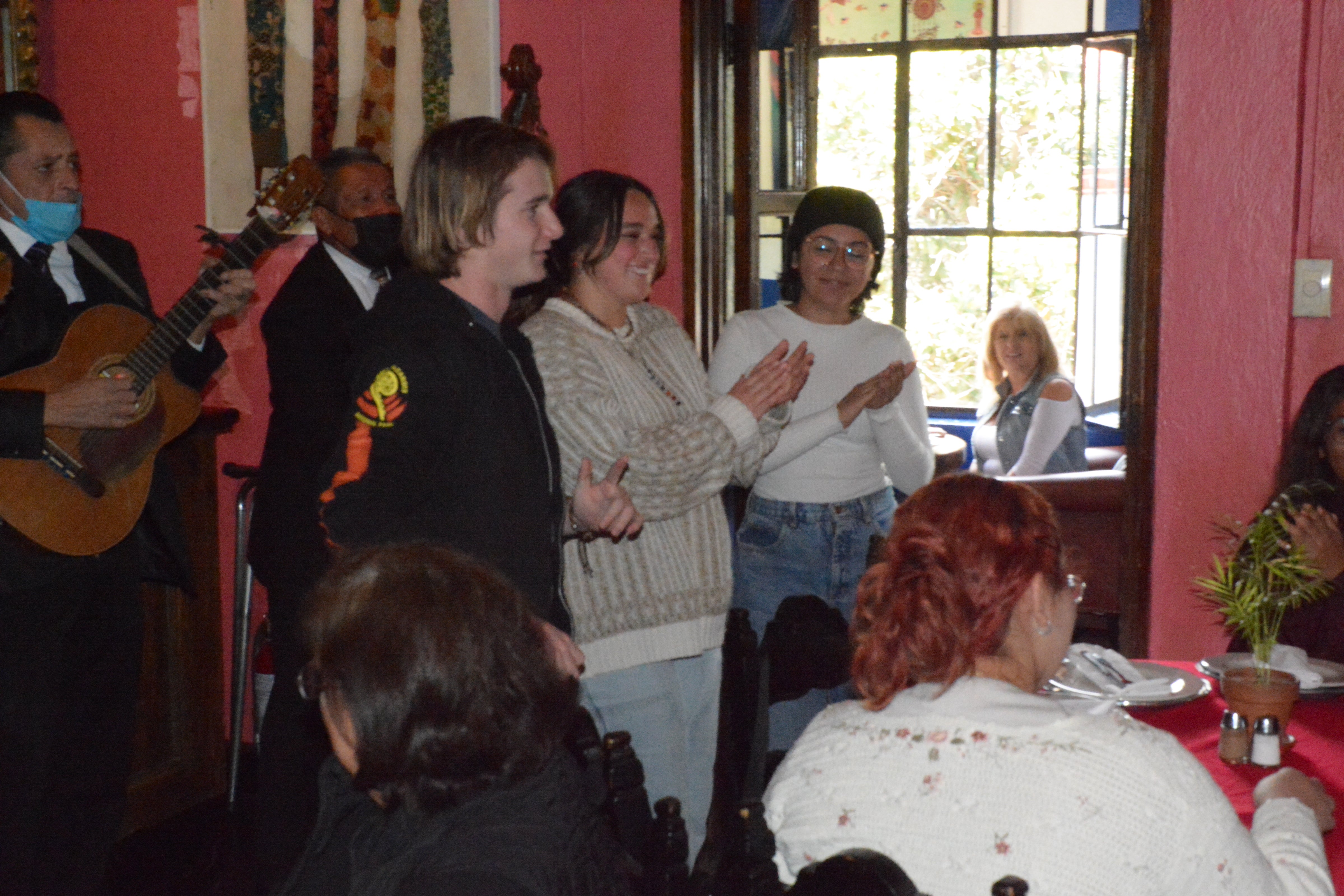 ASU students sing and dance to live music at Restaurant La Roca in Nogales, Sonora, on November 5, 2022.