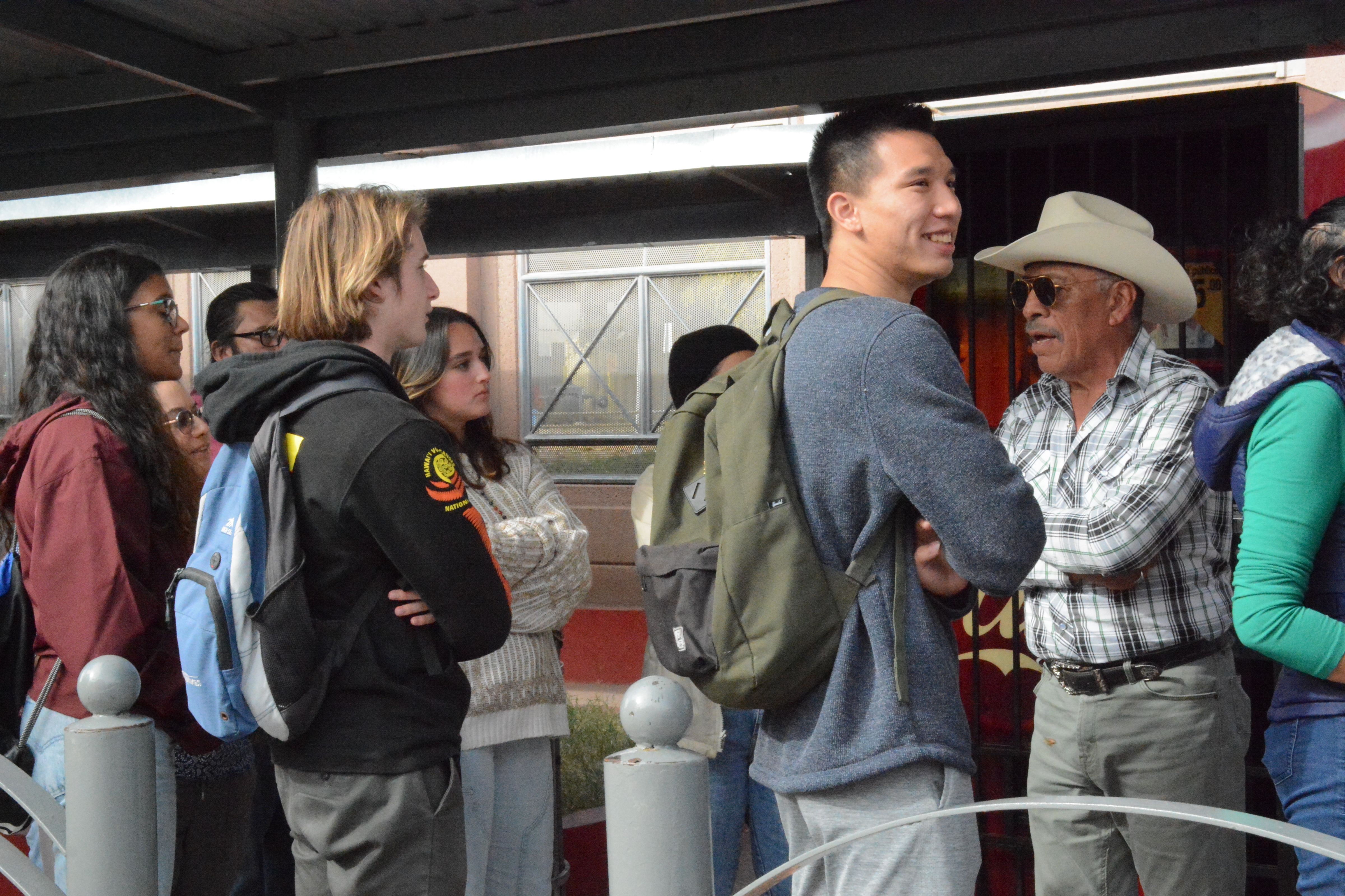 ASU students wait to re-enter the U.S. at the Nogales-Morley Gate Point of Entry in Nogales, Sonora, on November 5, 2022.